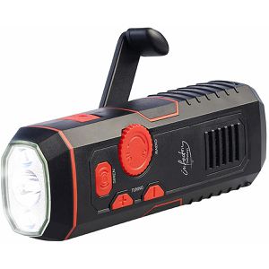 Böttcher-AG Radio Notfall, Akku, Kurbel, USB, rot, schwarz