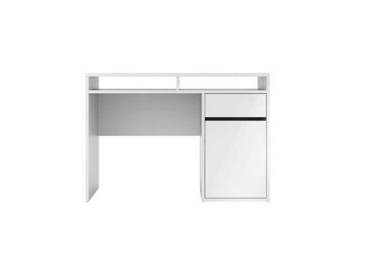 Bureau 1 porte et 1 tiroir BEST LAK 3 Blanc laqué