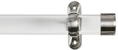Acrylic Single Rod Hardware Set - Polished Nickel, 8' - Ballard Designs