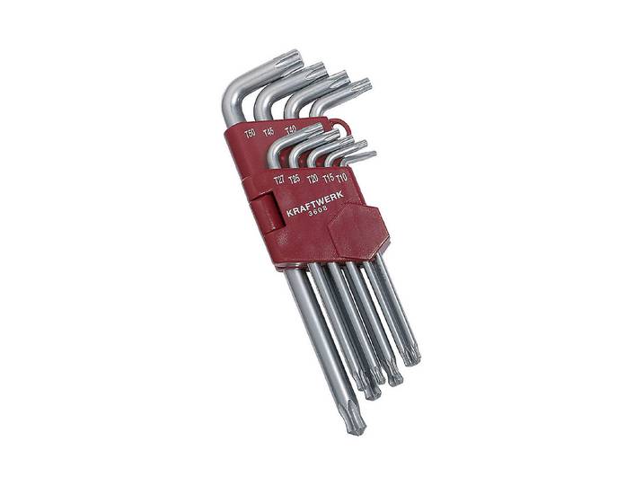 Kraftwerk Winkelschlüssel-Satz Kugelkopf TX T10-T50 9-tlg
