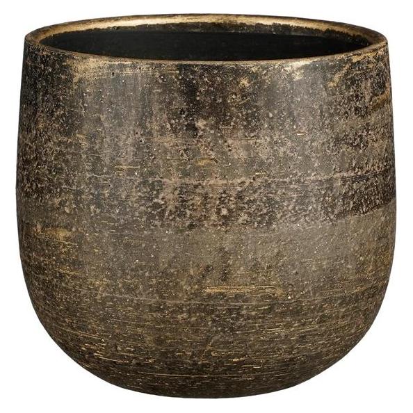 Mica Blumentopf Marcus 1155656, Keramik, Ø 21 cm, Bronze (21 x 19 cm) (1155656)