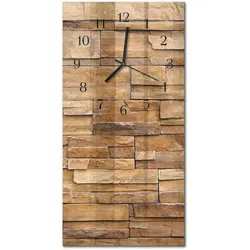 WANDUHR aus Glas 30x60 cm - Klinker