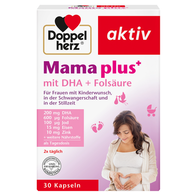 Queisser Pharma GmbH & Co. KG DOPPELHERZ Mama plus mit DHA+Folsäure Kapseln 38,4 g 15821056