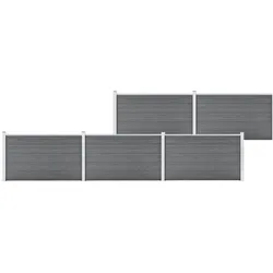 vidaXL Gartenzaun WPC 872x106 cm Grau
