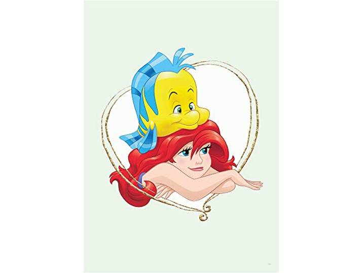 Komar Ariel & Fabius – Taille : 50 x 70 cm Tableau mural\, poster (sans cadre) Disney