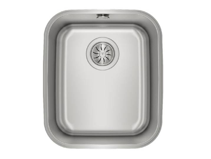 TEKA BE 34.40 - Unterspüle, 1 Becken, für 45 cm Möbel, Edelstahlbecken, einfache Installation, modernes Design, Farbe Edelstahl