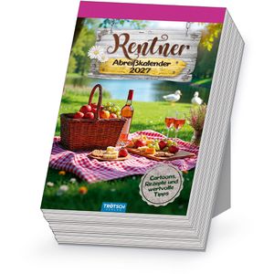 Trötsch Abreißkalender 2027922, Rentner, Jahr 2027, 1 Tag auf 1 Seite, 12 x 17 cm