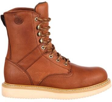 "Georgia Boot Wedge 8"" Soft Toe - Mens 7 Gold Boot W"