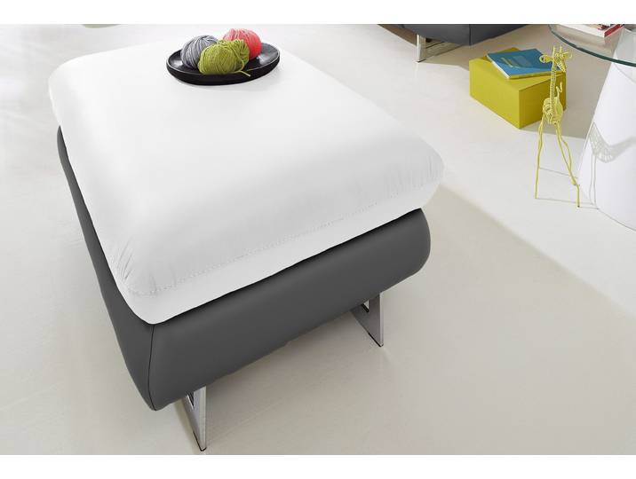 Hocker COTTA Solution , grau (grau, altweiß), B:98cm H:45cm T:67cm, Hocker, Hocker