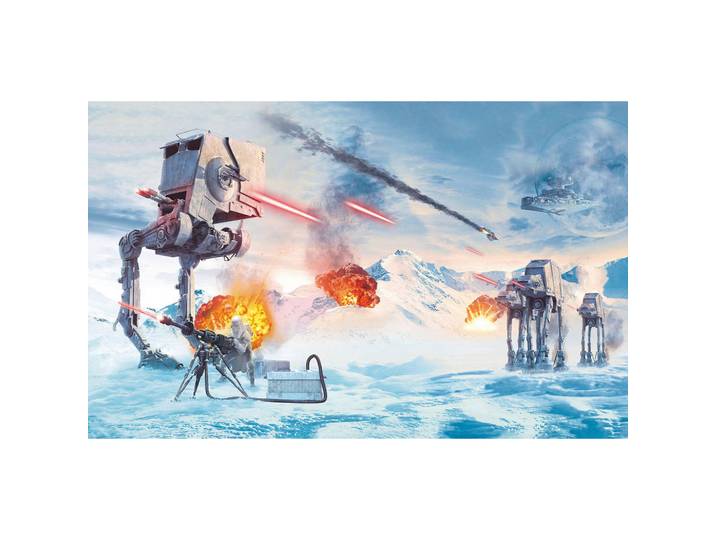 Star Wars Fototapete Hoth Showdown, Mehrfarbig, Cartoon, 400x250 cm, Tapeten & Wandverkleidungen, Fototapeten