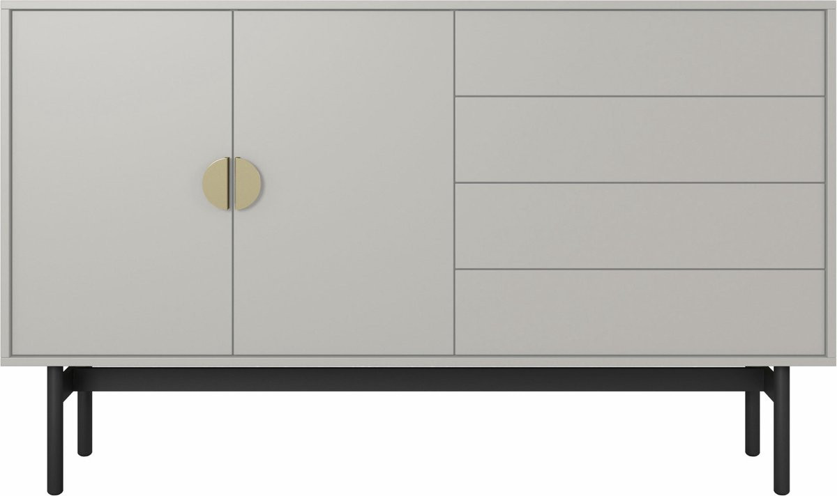 Selsey Stoon Kast - Grijsbeige - Hoogte: 154 cm