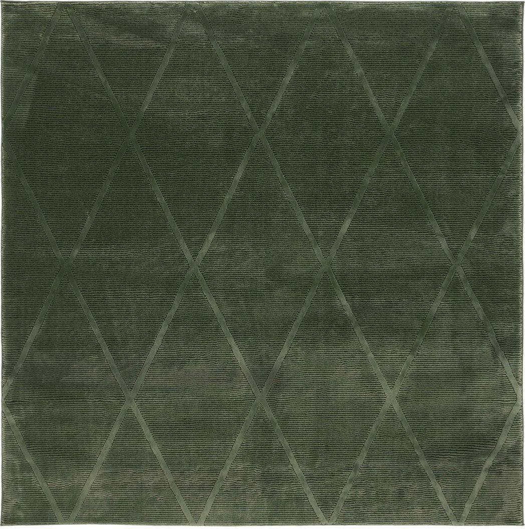 Natur Pur Revive Geometric Area Rug In Green Green Rectangle 201 x 274 cm