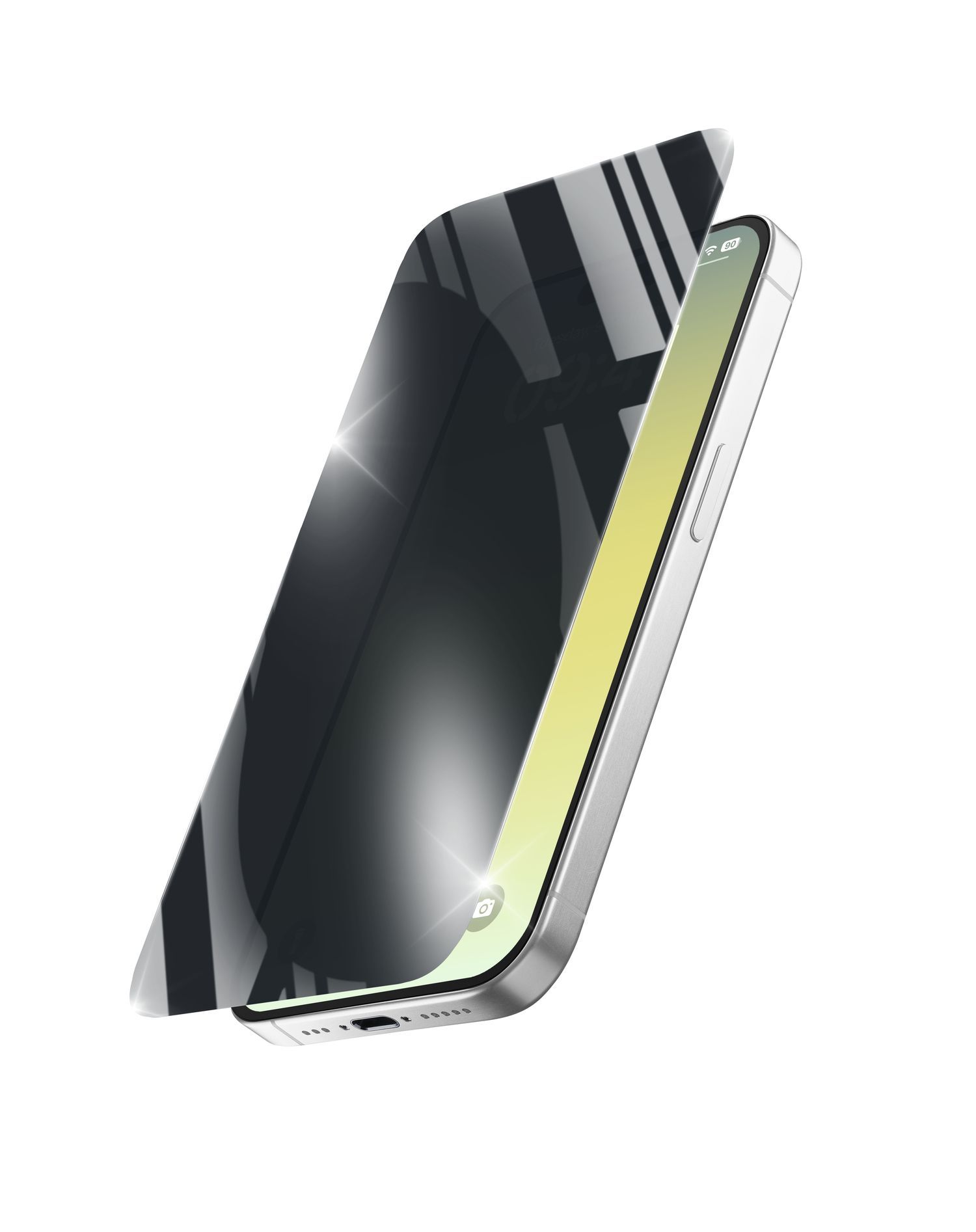 Cellular Line Privacy Xtreme Glass Klare Bildschirmschutzfolie gehärtetes Glas für Apple iPhone Air Abnutzungsresistent, Tropfsicher, Schlagfest, Kratzresistent, Schockresistent 61248