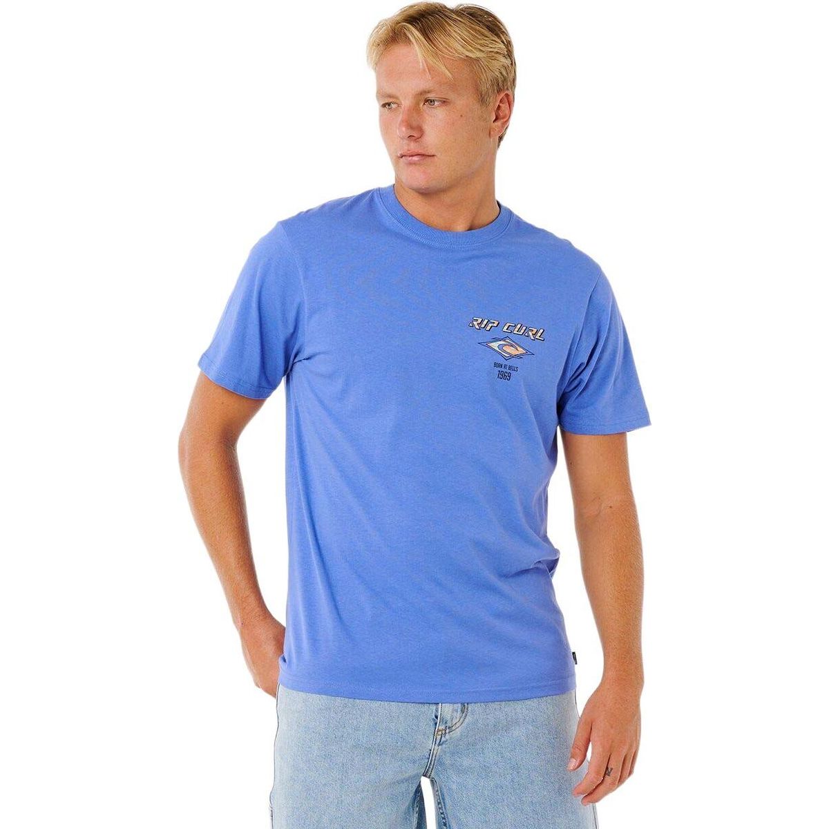 RipCurl Fade OUT Icon Tee blue haze (4379) L 0CAMTE-4379-L