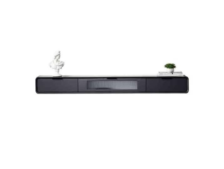 Vfs8dQ5kt Medieneinheit Schwebender TV-Ständer Moderne wandmontierte TV-Einheit mit schwebenden Regalen(Grigio,180x24x20cm)