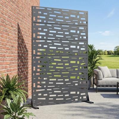 Dovelina Outdoor Privacy Screen Metal Privacy Screen Panel Free Standing