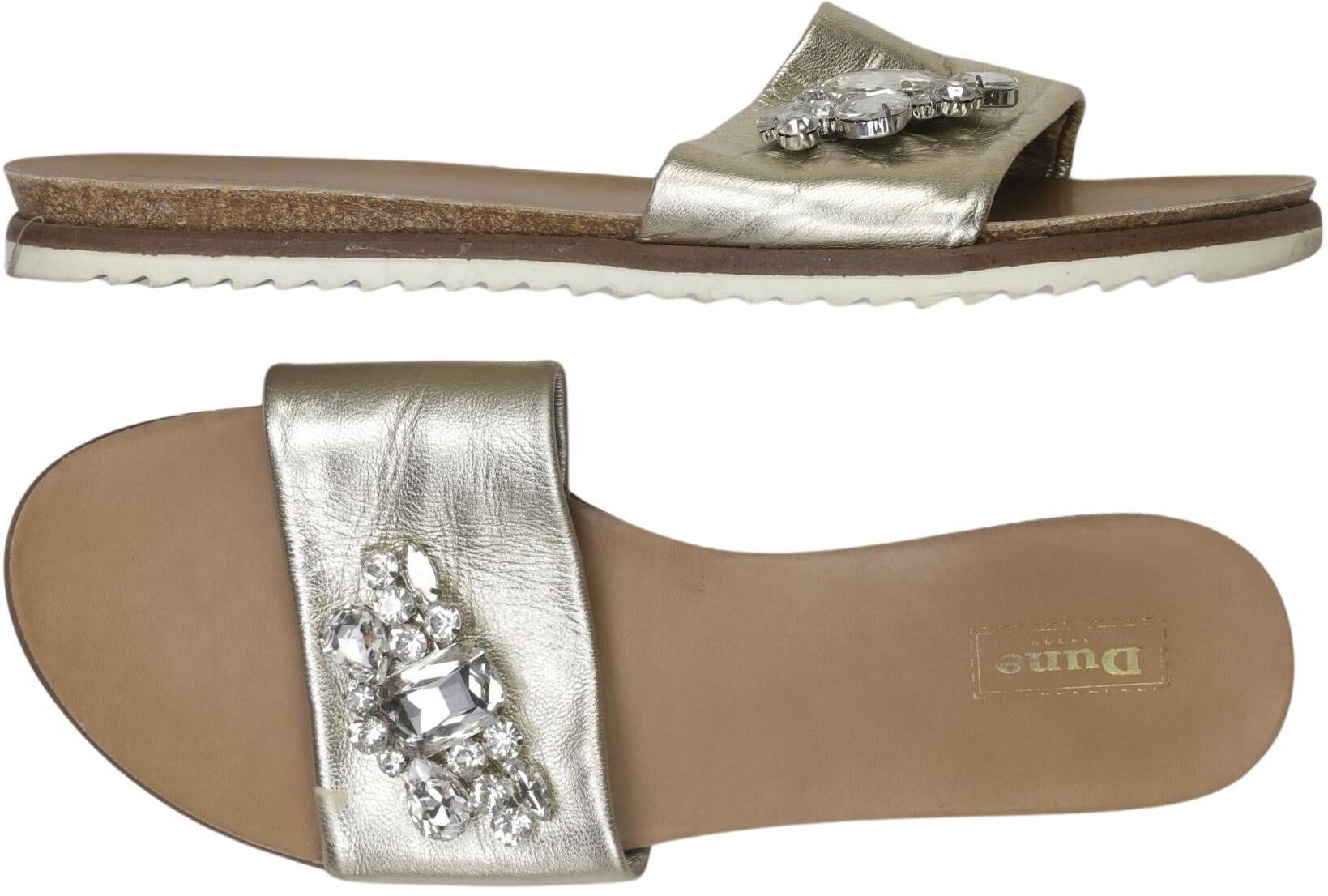 Dune London Damen Sandalen, Gold, Gr. EU 40, Leder - Second Hand