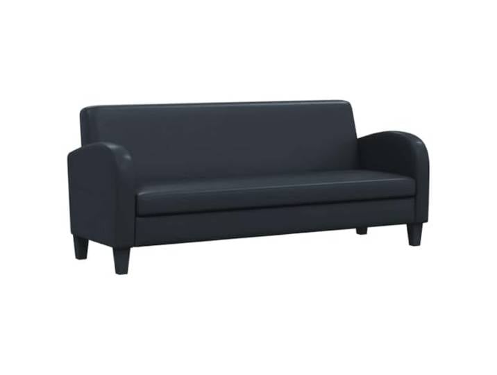 vidaXL 3-Sitzer-Sofa Kunstleder Schwarz