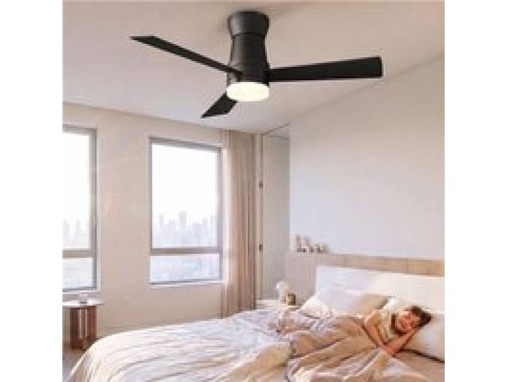 Ventilateur de plafond avec lumière LED - 132 cm (52) - Moteur DC 6 Vitesses Télécommande Silencieux & Inverseur - Blanc