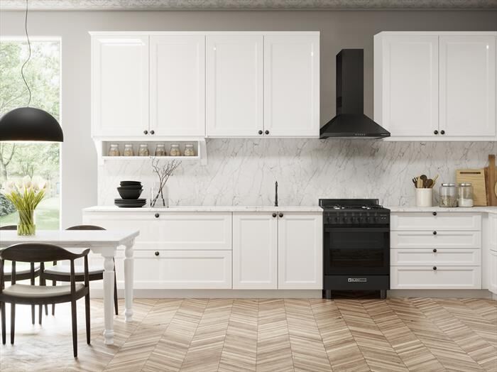GLEM GAS Cucina Sa66tmbk Classe A-nero Carbone