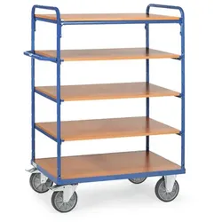 Etagenwagen 8240, 5 Ebenen, Tragkraft 500kg - blau
