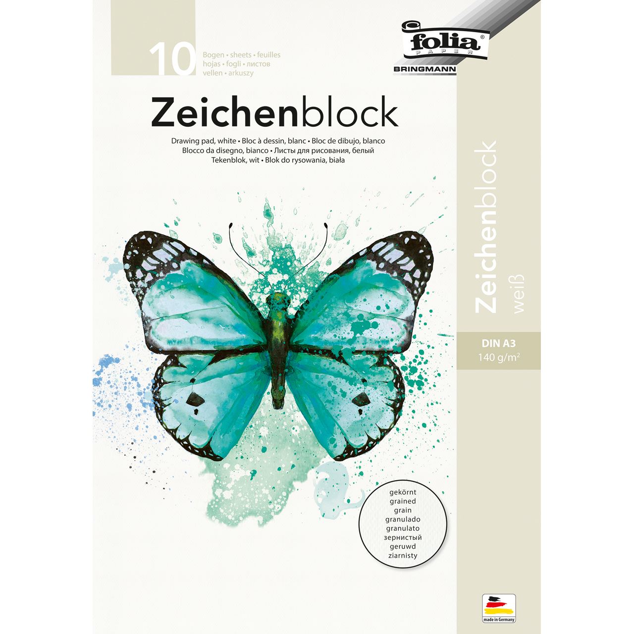 folia Zeichenblock gekörnt DIN A3
