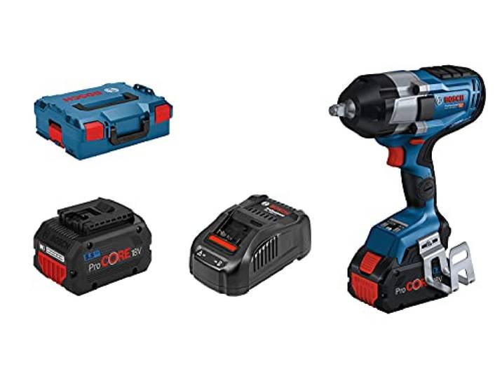 Bosch Professional 18V System boulonneuse sans-fil BITURBO GDS 18V-1000 (avec 2 batteries ProCORE18V 5.5Ah\, chargeur rapide GAL 1880 CV\, calage L-BOXX\, L-BOXX)