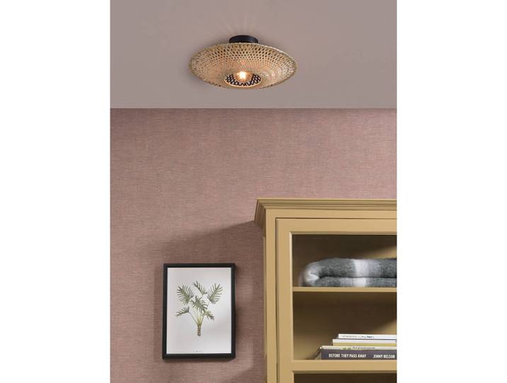 Deckenleuchte Kalimantan Ø 44cm Beige/Beige Material: Massivholz Oberfläche Holz: Beschichtet Oberfläche Metall: Lackiert E27
