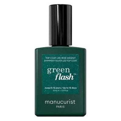 Anny MANUCURIST Green Flash Led Gel Nail Lacquer lakier do paznokci Shimmery Silver 15ml (Shimmery Silver, Silber, Top Coat) (68891442)