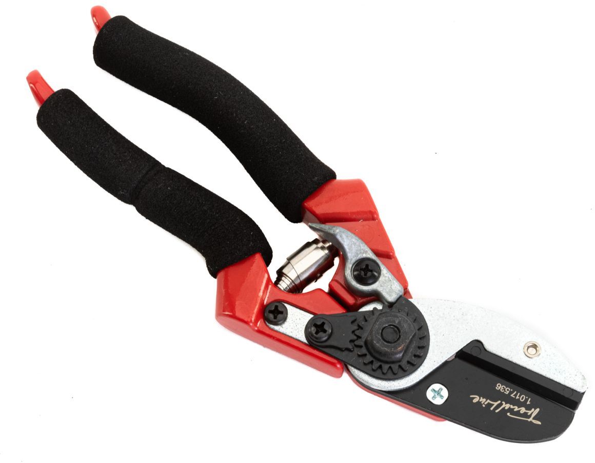 TrendLine Profi-Amboss Gartenschere 20 cm schwarz-rot