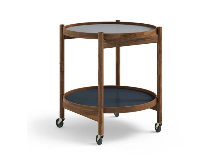 Brdr. Krüger Table roulante Bølling Tray Table model 50 water, structure en noyer huilé