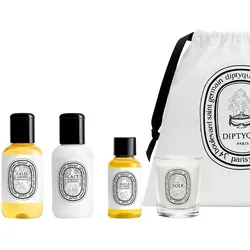 diptyque Beruhigendes Ritual für den Abend - Probierset (Duschgel 60ml + Körperlotion 60ml + Oil 30ml + Kerze 35g)