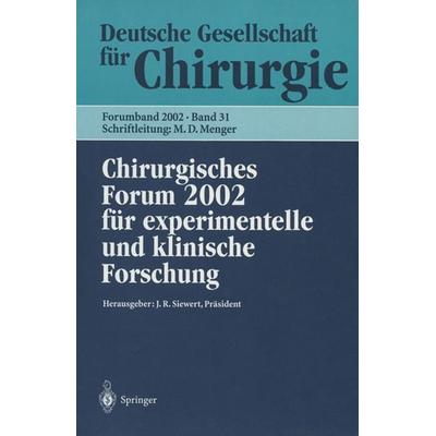 Chirurgisches Forum 2002, Taschenbuch von , Springer Berlin, 978-3-540-43300-2