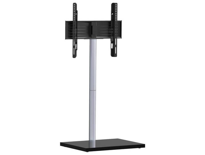 Mid.you Tv-Rack, Schwarz, Silber, Metall, 100x60x45 cm, schwenkbar, Kabeldurchlass, Wohnzimmer, TV Möbel, TV-Racks