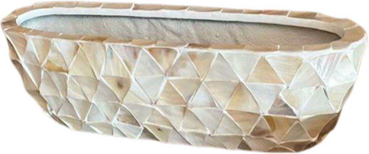 Maison Blanches Eleonore Handgemaakte Decoratieve Schaal met Schelpen