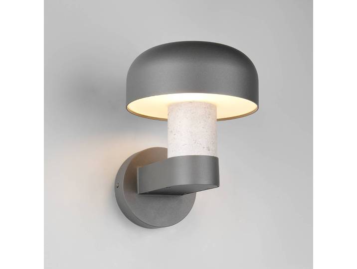 Trio Lighting Aussenwandleuchte Fraser, dimmbar, alu / grau / zink, Aluminium, Wandleuchte außen