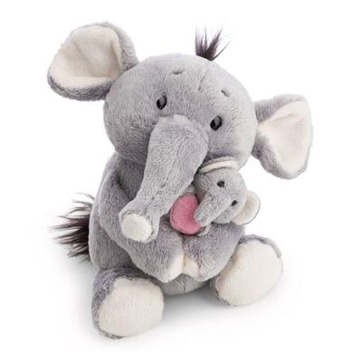 NICI 62842 - Little & Me, Elefant mit Kind und Herz, 20 cm, schlenkernd, Kuscheltier, GREEN