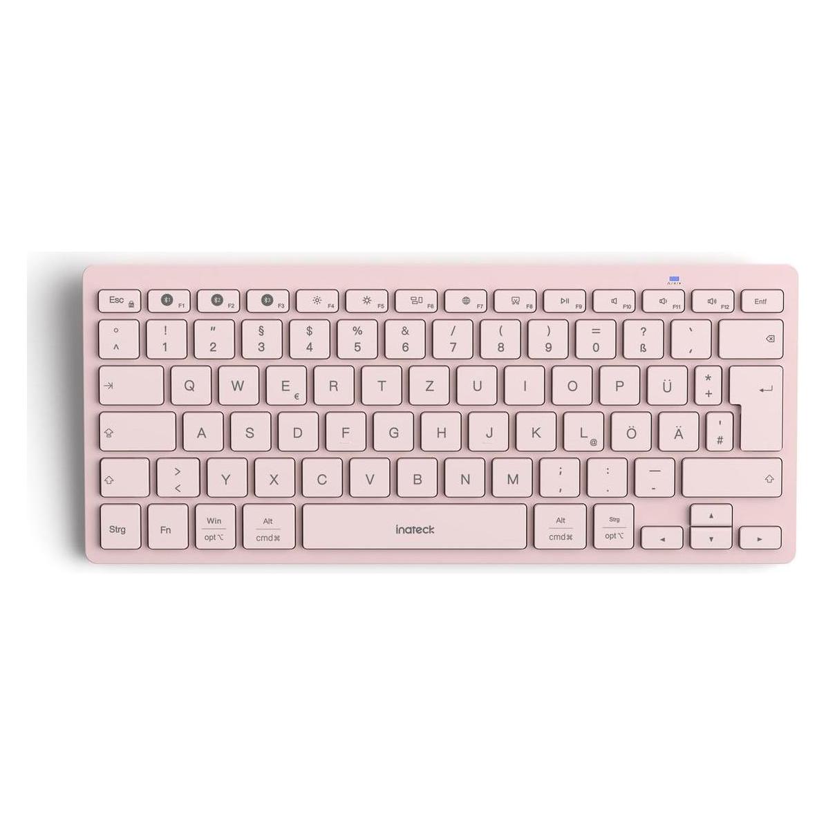 Inateck Keyboard BT QWERTZ pink (DE, Kabellos) (KB01003_PINK)