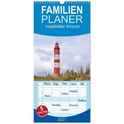 Familienplaner 2027 - Inselbilder Amrum mit 5 Spalten (Wandkalender, 21 x 45 cm) CALVENDO