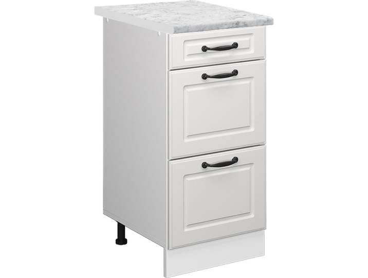 Meuble cuisine Vicco R-Line Blanc campagne 40cm PT Marbre\, Model 45911