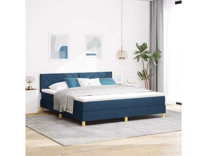 SKTQYQO Netzbett mit blauer Matratze Mehrzweck-Bettgestell Hotel-Bettrahmen Geeignet für Hotels und Studien 180x200cm Stoff