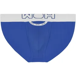 WOH Herren Tanga-Slip - Sexy Fun, Baumwol-Mix, Eingriff, einfarbig Blau / M