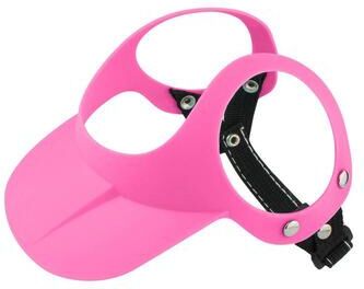 United Small Dog Sun Hat Outdoor Pet Sun Shade Hat With Open Ear Design Adjustable Summer Cap pink