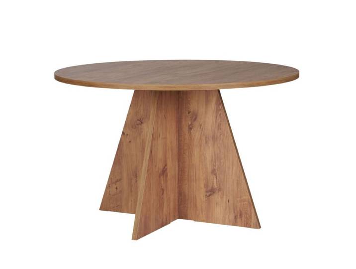 Table repas en bois marron 120 x 120 x 75 cm