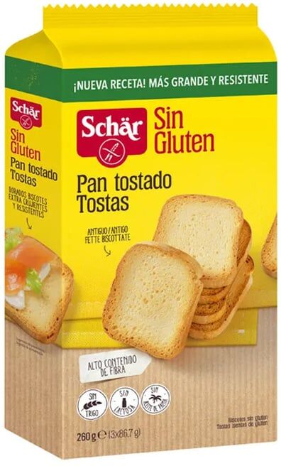 Schar FETTE BISCOTTATE - PÃO TORRADO SEM GLÚTEN 3 x 83g