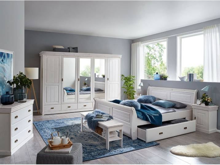 Schlafzimmer 'Mailand-Weiß' Kiefer weiß SZ-0132
