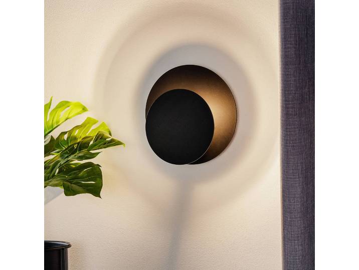Wandlampe Circle EMIBIG LIGHTING, dimmbar, schwarz, für Wohn- / Esszimmer, Metall, Modern, Wandleuchte, Wandlampe Innen