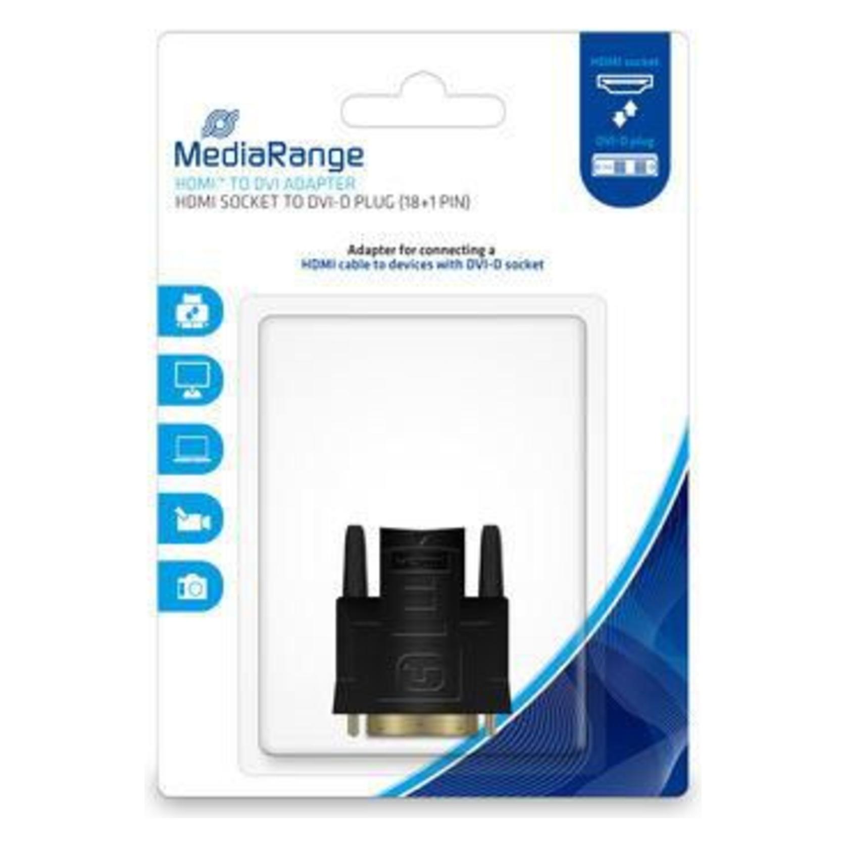 MediaRange HDMI Buchse/DVI-D STecker (18+1-polig) schwarz (HDMI) (MRCS170)