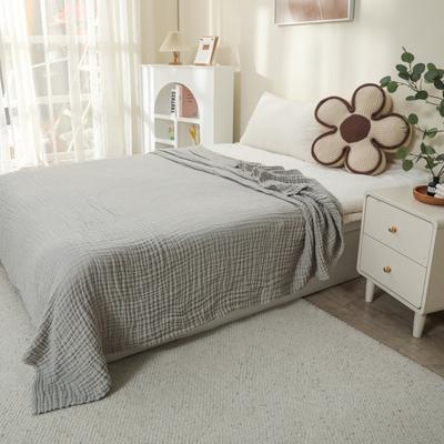 Shop Station Cotton Muslin Blanket Cotton Breathable Throw Blanket For Bed, Couch & All Season Comfort gray 51.18 59.06 In