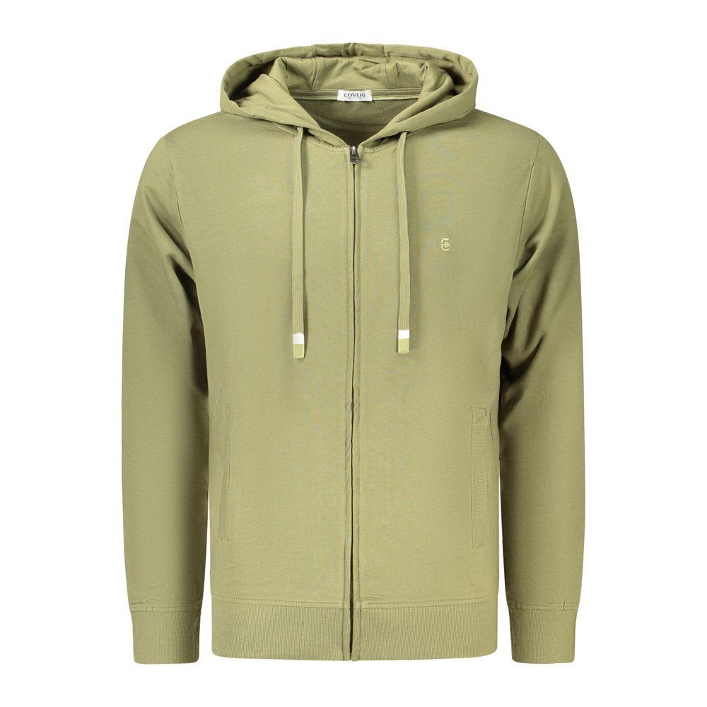 Coveri Moving Groene Katoenen Herenhoodie